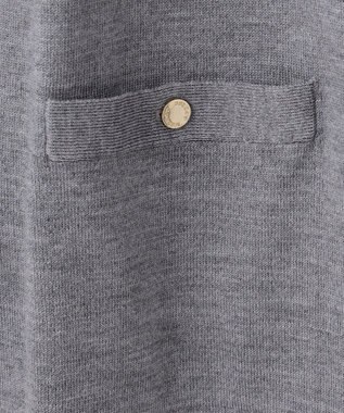 J.PRESS LADIES S 【洗える】KNIT BASIC ロングカーディガン トップグレー系