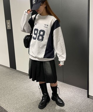 WEGO ナンバリングゲームプルオーバー 杢グレー