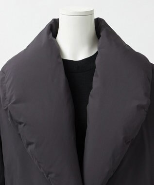 23区 L 【R(アール)】LIMONTAライトダウン ショールカラーコート グレー系