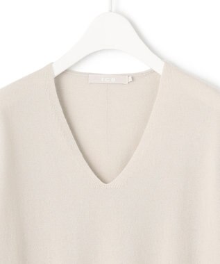 ICB 【人気のため新色追加・WEB限定カラーあり】ソフトウールハイゲージ Vネックニット トープ系