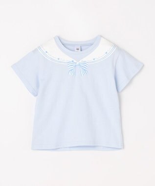 ANY KIDS 【一部店舗/WEB限定】【綿100%】プリント 半袖Tシャツ サックスブルー×セーラー