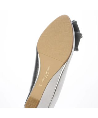 MODE ET JACOMO <MODE ET JACOMO>２WAYリボンコサージュウエッジパンプス シルバー