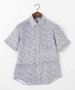 JOSEPH ABBOUD 【吸水速乾/イージーケア】シャンブレープリント ジャージ シャツ ホワイト系5