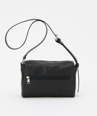 russet 【2025AW新作】レザースクエアショルダーバッグ(CE-1575) Black