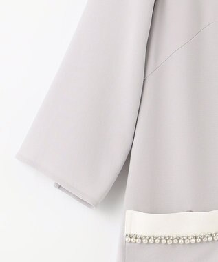 GRACE CONTINENTAL バイカラービジューワンピース グレー