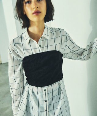 ベアレイヤードシャツトップ