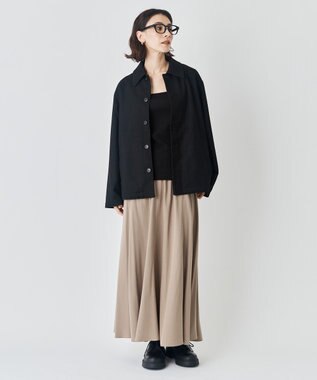 UNFILO MENS 【男女兼用】フラノライク ショートブルゾン [24年秋冬商品] ブラック