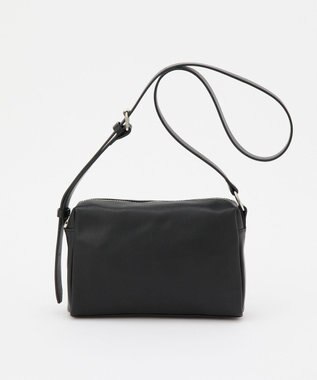 russet 【2025AW新作】レザースクエアショルダーバッグ(CE-1575) Black