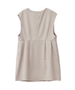 earth music&ecology ペプラムタックジレ Beige