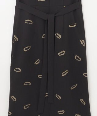 GRACE CONTINENTAL リップモチーフドレス ブラック