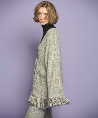 uncrave ツイードニット ジャケット オフ×ブラック