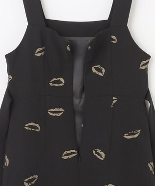 GRACE CONTINENTAL リップモチーフドレス ブラック