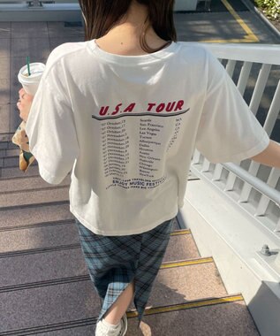WEGO ヴィンテージライクグラフィックTシャツ ホワイトその他