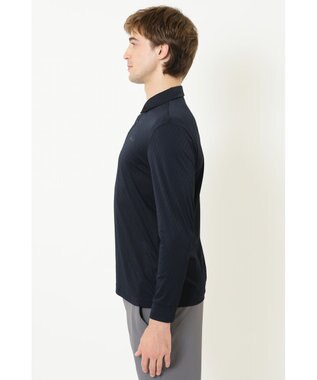 DAKS 【DAKS GOLF】冷感テクスチャ長袖ポロ ネイビー