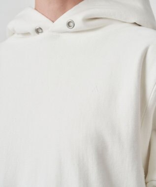 ATON GARMENT DYE URAKE | フーディースウェット - UNISEX WHITE