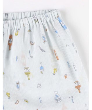 Wing パジャマ 綿100%(本体) 楊柳素材 高島ちぢみ（R） 3Lまで対応 大きいサイズ 5分袖 半袖 長ズボン レディース EP8047 ウイング／ワコール グレー