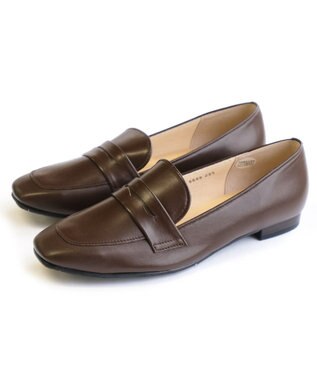 Pointer 日本製 本革シンプルローファー ダークブラウン