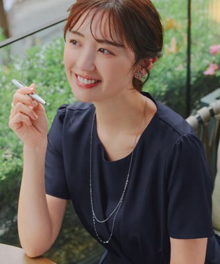 Tiaclasse 【おのののかさん・安田美沙子さん着用 】日本製大人可愛い2連風チェーンネックレス シルバー