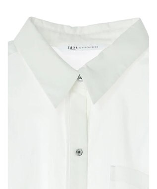 YECCA VECCA シアーMIXアシメシャツ Off White