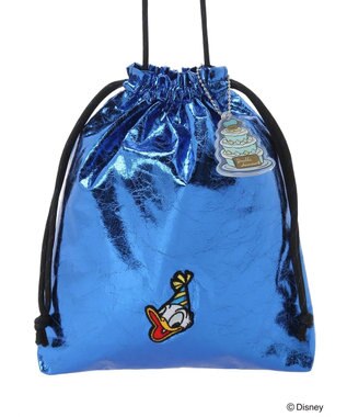 Green Parks ドナルドダック９０ｔｈ／ラメ巾着ポシェット Blue