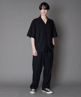 WEGO 【セットアップ対応】TRイージーストレートスラックス ブラック