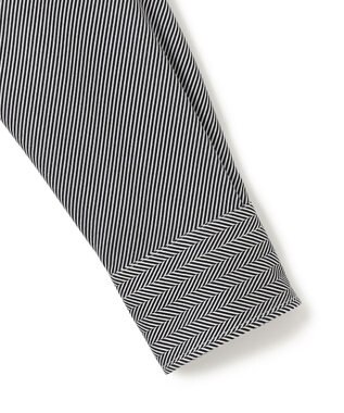 JOSEPH HOMME 【洗える】ツイルへリンボンクレイジー　ドレスシャツ ブラック系1