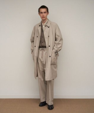 ATON LIGHT TC GABARDINE | ウォッシュトレンチコート - UNISEX BEIGE