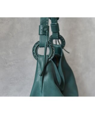 genten 【新色】ムース 2wayショルダー大 ブルーグリーン