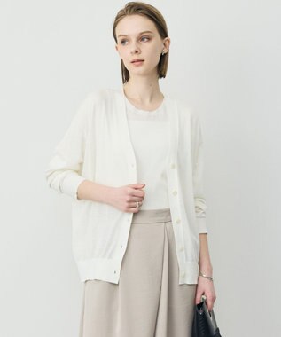 ICB L 【先行予約】 リネンブレンドシアー カーディガン