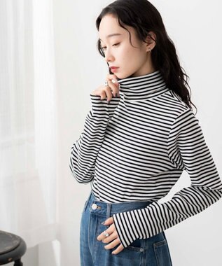 WEGO リブボーダーロンT 柄1