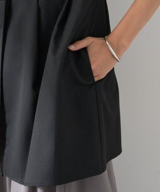 earth music&ecology ペプラムタックジレ Black