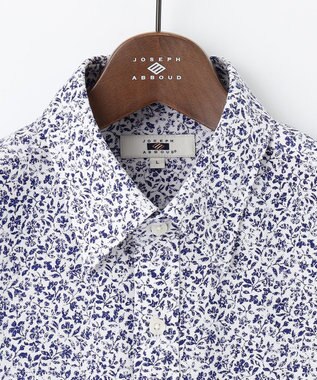 JOSEPH ABBOUD 【吸水速乾/イージーケア】シャンブレープリント ジャージ シャツ ホワイト系5