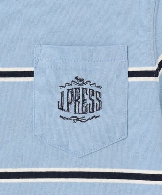 J.PRESS KIDS 【100-130㎝】マルチボーダー 半袖Ｔシャツ サックスブルー系1