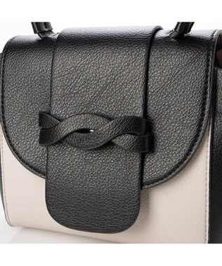 UNBILLION kakatoo ツイストデザインフラップ2wayミニショルダー ブラック