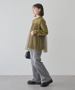 Green Parks チュールドッキングプルオーバー Khaki
