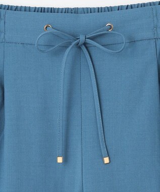 ANY 【ウエストゴム】イージケア美脚パンツ ワイド ブルー