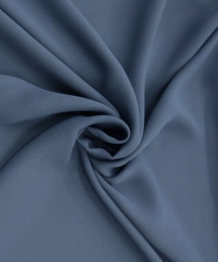 Tiaclasse L 【洗える】胸元ドレープブラウス ブルー