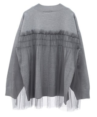 Green Parks チュールドッキングプルオーバー Gray