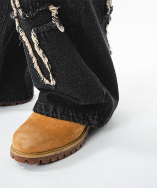WEGO 【ユニセックス着用ITEM】フリンジデニムパンツ 柄4