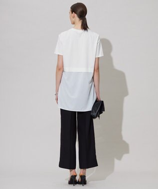 ICB L 【人気のため新色追加・UVケア・洗える】シアージャージーコンビ カットソー オフホワイト系