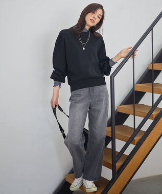 ANY スウェットライクニット ブラック