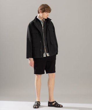 JOSEPH HOMME ライトストレッチアムンゼン ミリタリージャケット ブラック系