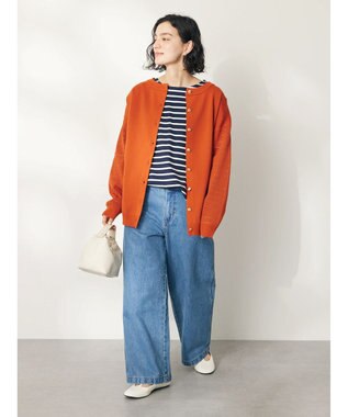 CRAFT STANDARD BOUTIQUE 超軽量メッシュ切替2wayカーディガン Orange