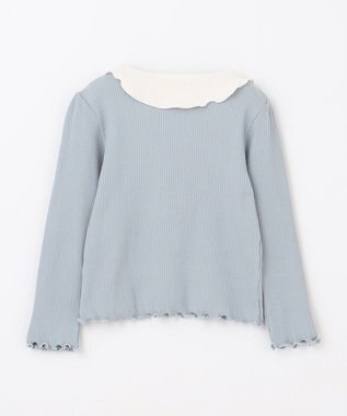 組曲 KIDS 【110-140㎝】リブリボン トップス サックスブルー系