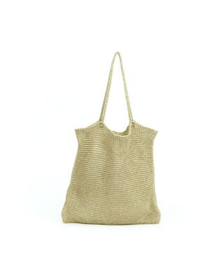 UNBILLION カシュカシュ cachecache / ラメ糸編みトートバッグ ゴールド