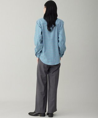 UNFILO MENS 【男女兼用】クリーンチェック ネルシャツ ブルーチェック