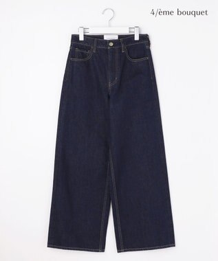 自由区 【カトリエムブーケ】Coton soie Denim ワイドストレートデニムパンツ インディゴ