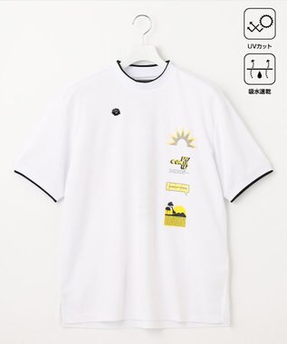 PW CIRCULUS 【UVカット / 吸水速乾】【MEN】グラフィティ モック T ホワイト系