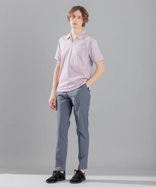 JOSEPH HOMME コットンナイロンテリー　スキッパー ローズ系