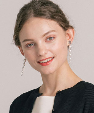 TOCCA LONG PEARL CLOVER EARRINGS イヤリング シルバー系